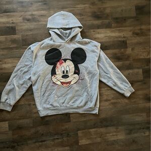 Gray Mickey Mouse Hoodie